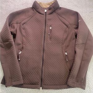 Nike Golf Women’s Quilted Fit Therma Brown Jacket XL (16-18) 215701-275 Running